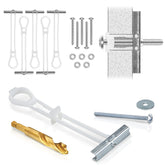 CondoMounts Steel Stud TV Mounting Kit | Metal Stud Anchors | TV Mount Metal Studs | Holds 200lbs on Steel Stud | Includes 6 Elephant Anchor (1/4) Set & 1-Pilot Head Titanium Drill Bit